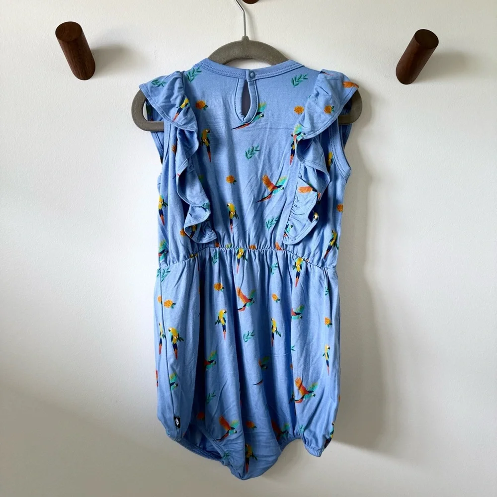 Kyte BABY Blue Macaw Bubble Romper - Picture 3 of 3